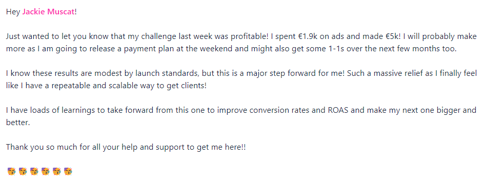 Orla McCallion - Successful Challenge